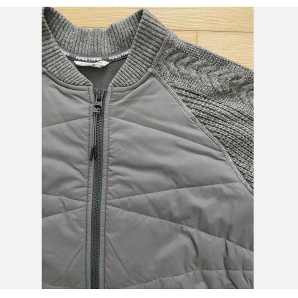 Kari Traa Faere Insulated Bomber Knit Wool Jacket Gray S - Picture 3 of 4